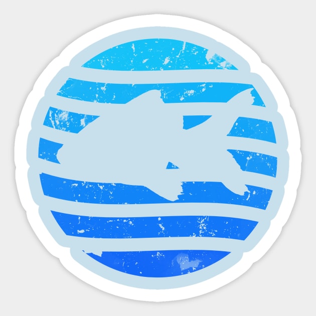 Fish Negative Space Grungy Sticker by ddtk